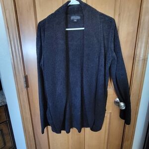 Barefoot Dreams CozyChic Lite Cardigan in Dark Gray